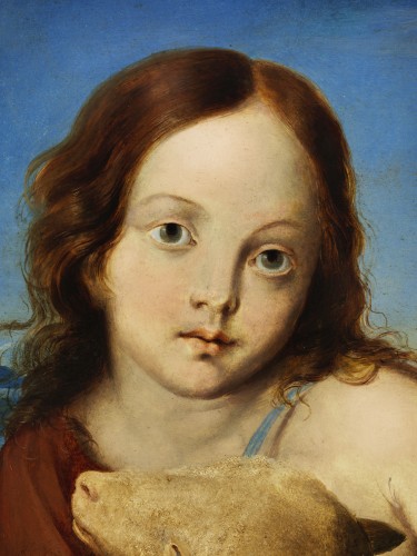  - Saint Jean-Baptiste avec l’Agneau de Dieu - Peintre du XIXe siècle