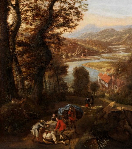 Jan Siberechts (1627 - 1703) - Riverside landscape