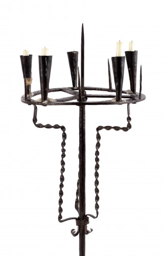 Wrought Iron Hall Chandelier, Northern France 15th / 16th century - Lighting Style Renaissance