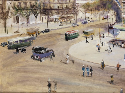 Lucien Adrion (1889 - 1979) - In the Streets of Paris - 