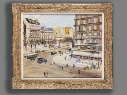 20th century - Lucien Adrion (1889 - 1979) - In the Streets of Paris