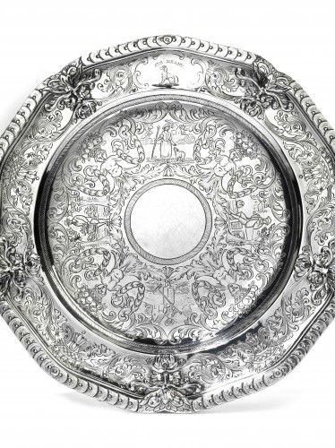 Paire de plats en argent londonien - Argenterie et Arts de la table Style Louis XIV
