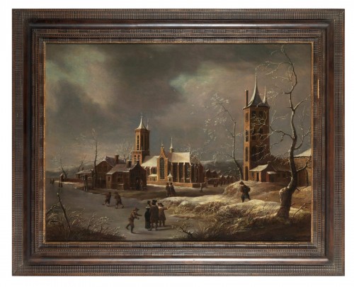 Jan Abrahamsz Beerstraaten (1622 – 1666) Plaisirs d'hiver devant le village