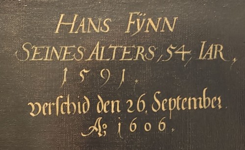 Paintings & Drawings  - Portrait of the merchant Hans Finn the Elder , Nuremberg Master of 1591