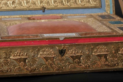 Paper Mache sawing Box, Paris Empire Period Circa 1800  - Empire