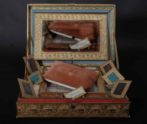 Empire - Paper Mache sawing Box, Paris Empire Period Circa 1800 
