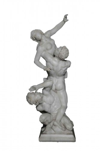 Groupe en marbre d'après Giambologna, "L'enlèvement des Sabines", Naples, 19e siècle