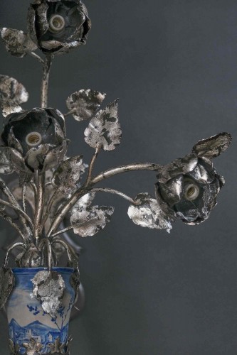 Antiquités - Pair Of Large Sconces With Albarelli From The 18th, Italy Early 20t