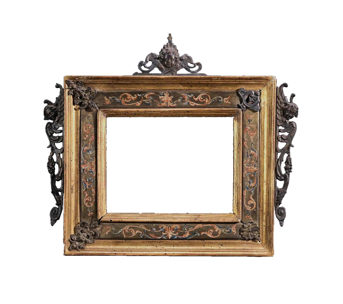 tyfon Recollection Rasende Miniature Frame With Silvered Bronze Decorations And Paintings, Rome 17th -  Ref.102728