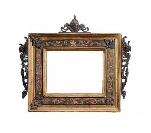 Miniature Frame With Silvered Bronze Decorations And Paintings, Rome 17th