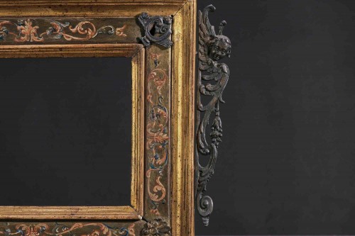 Decorative Objects  - Miniature Frame With Silvered Bronze Decorations And Paintings, Rome 17th