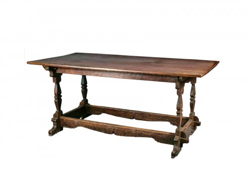 Old Walnut Table In Its Original State, Tuscany Late 17th Century