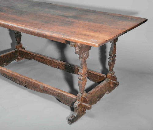 Old Walnut Table In Its Original State, Tuscany Late 17th Century - 