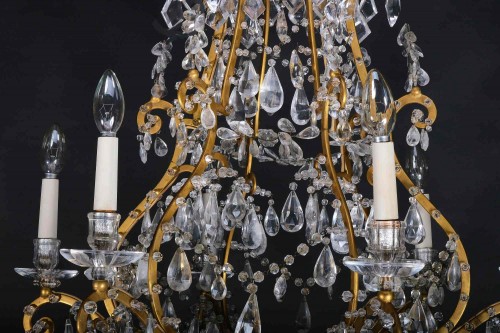  - Very Beautiful Italian Rock Crystal And Amethyst Chandelier, Piedmont 19th 