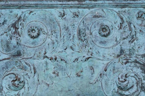 Matériaux & Architecture Eléments d'architecture - Panneau de bronze décoratif avec une jardinerie en coquillages, Angleterre vers 1830