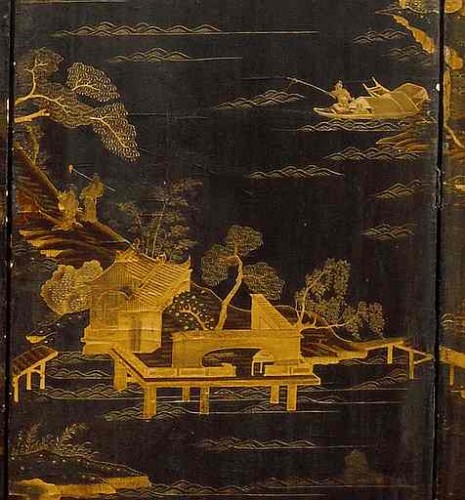 Asian Works of Art  - Eight-Panel Coromandel Lacquer Screen, China, Quing, late 18th c