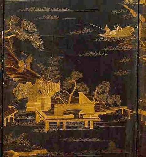 Paravent en laque de Coromandel à huit panneaux, Chine Quing fin 18e siècle - Uwe Dobler Interiors