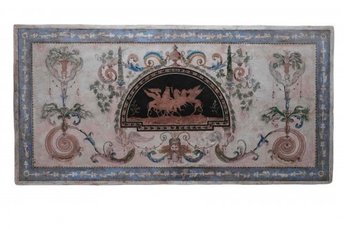Fine Pompeian-style Scagliola Plaque, Naples 19th Century