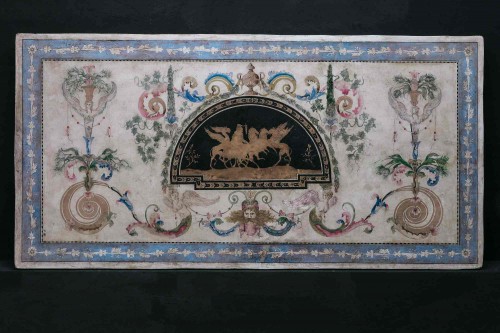Fine Pompeian-style Scagliola Plaque, Naples 19th Century - Restauration - Charles X