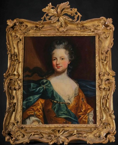 Antiquités - Portrait of Marie-Adelaide de Savoie - Attributed to Pierre Gobert (1662-1744 Paris)