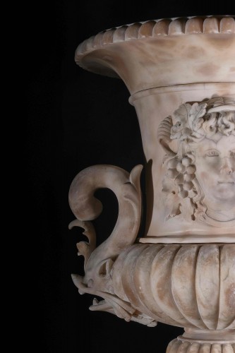 Important vase en albâtre de forme Médicis, Rome, vers 1800 - Empire