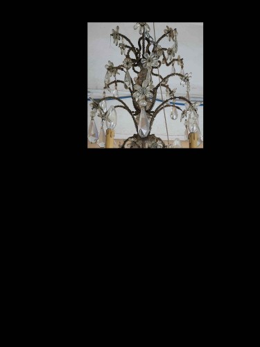 Large crystal glass chandelier Piedmont, mid 18th century - Lighting Style Louis XV