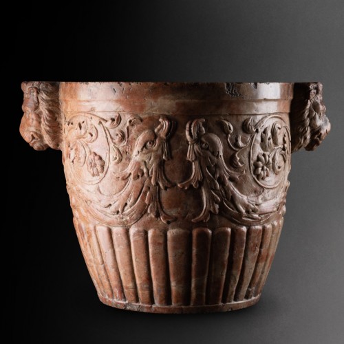 Important mortier en marbre de Rosso di Verona, Florence début XVIIe siècle - Collections Style Renaissance