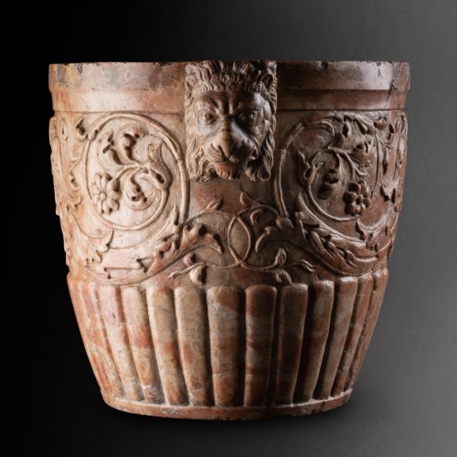 Collections  - Important mortier en marbre de Rosso di Verona, Florence début XVIIe siècle