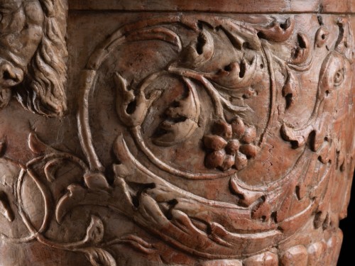 Renaissance - Important mortier en marbre de Rosso di Verona, Florence début XVIIe siècle