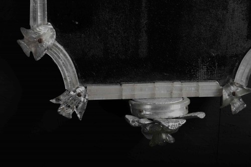 Paire de miroirs de Murano en verre argenté, vers 1730 - Régence