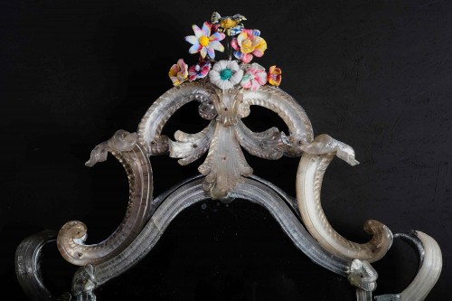 Antiquités - Paire de miroirs de Murano en verre argenté, vers 1730