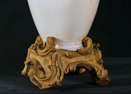 18th century - Large earthenware vase with stucco decoration, Italy late 18th century