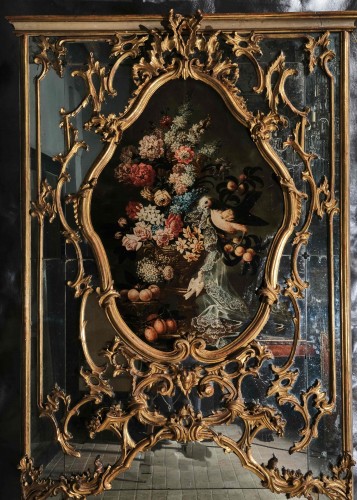 18th century - Large trumeau, Turin circa 1770