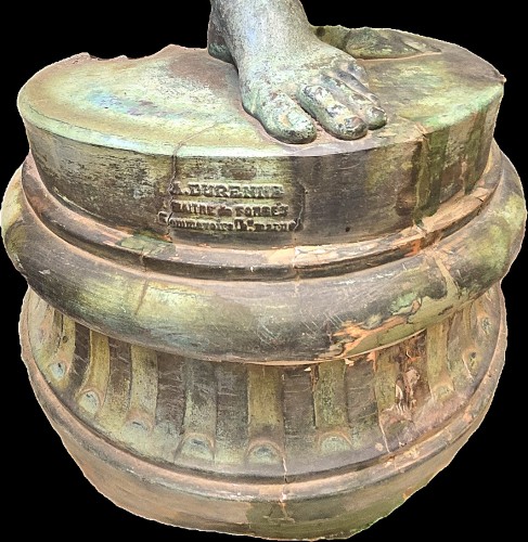 Antiquités - Pair of Statues by A. Durenne, Circa 1890 after Antoine Dumaige (1830-1888)