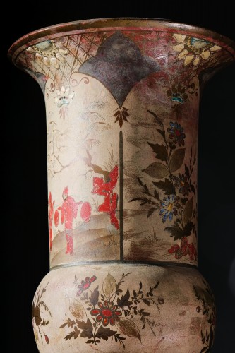 19th century - Pair Of Cold-painted Porcelain Vases In The Chinese Style,Berlin Circa 1800