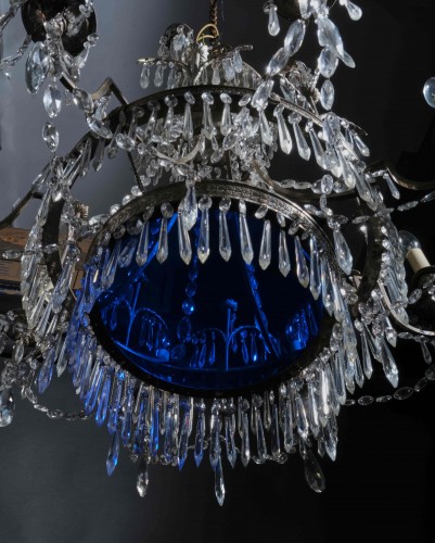 Russian Chandelier In Silvered Bronze, Early 19th Century - Restauration - Charles X