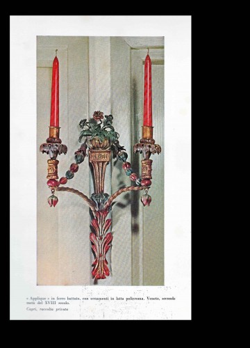 Louis XVI - Paire d'appliques en fer peint, Veneto Circa 1780