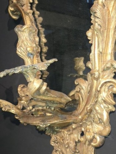 Antiquités - A pair of fine George II mirrors, London, c. 1770, labelled ‘William Froom’