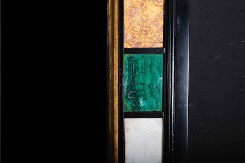 Renaissance - Paire de miroirs en marbre et incrustations de pierres semi-précieuses