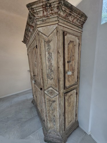 Important armoire peint, Genes fin 17e - Mobilier Style Louis XIII