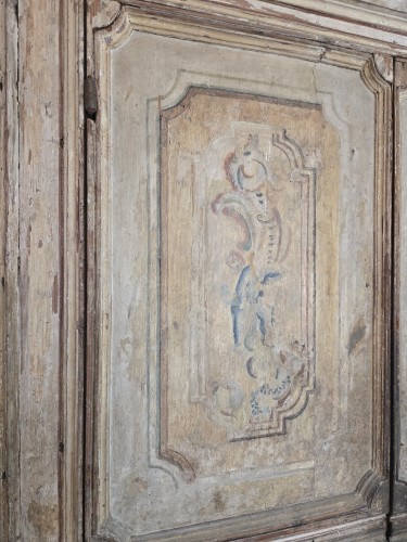 Antiquités - Important armoire peint, Genes fin 17e