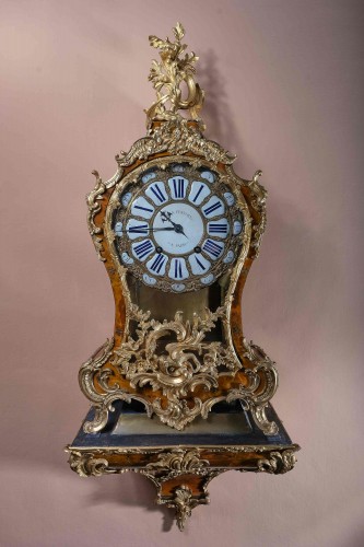 Cartel and its base, Louis-XV period, by Jean Prevost Paris ca. 1750 - Horology Style Louis XV