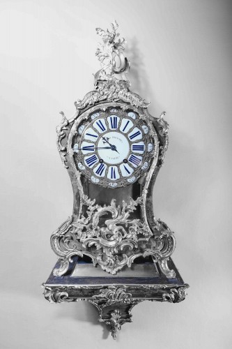 Horology  - Cartel and its base, Louis-XV period, by Jean Prevost Paris ca. 1750