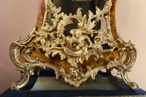18th century - Cartel and its base, Louis-XV period, by Jean Prevost Paris ca. 1750
