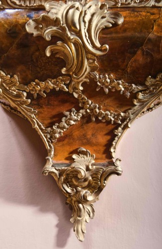 Louis XV - Cartel and its base, Louis-XV period, by Jean Prevost Paris ca. 1750