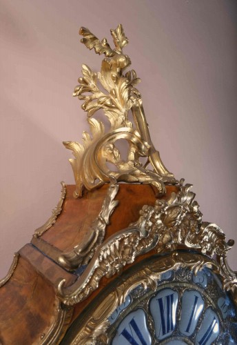 Antiquités - Cartel and its base, Louis-XV period, by Jean Prevost Paris ca. 1750
