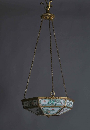 Lighting  - Chinese Porcelain Lamp With Bronze Mounting, Charles X, Paris Early 19th
