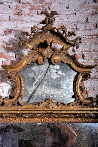 Miroirs, Trumeaux  - Miroir d'époque regence, Venise 18e