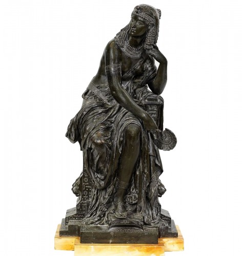Grande statue en bronze de Cléopâtre - Att. Mathurin Moreau (1822 - 1912)