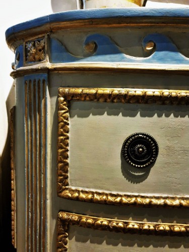 Mobilier Commode - Commode piémontaise peinte et dorée, Turin circa 1780